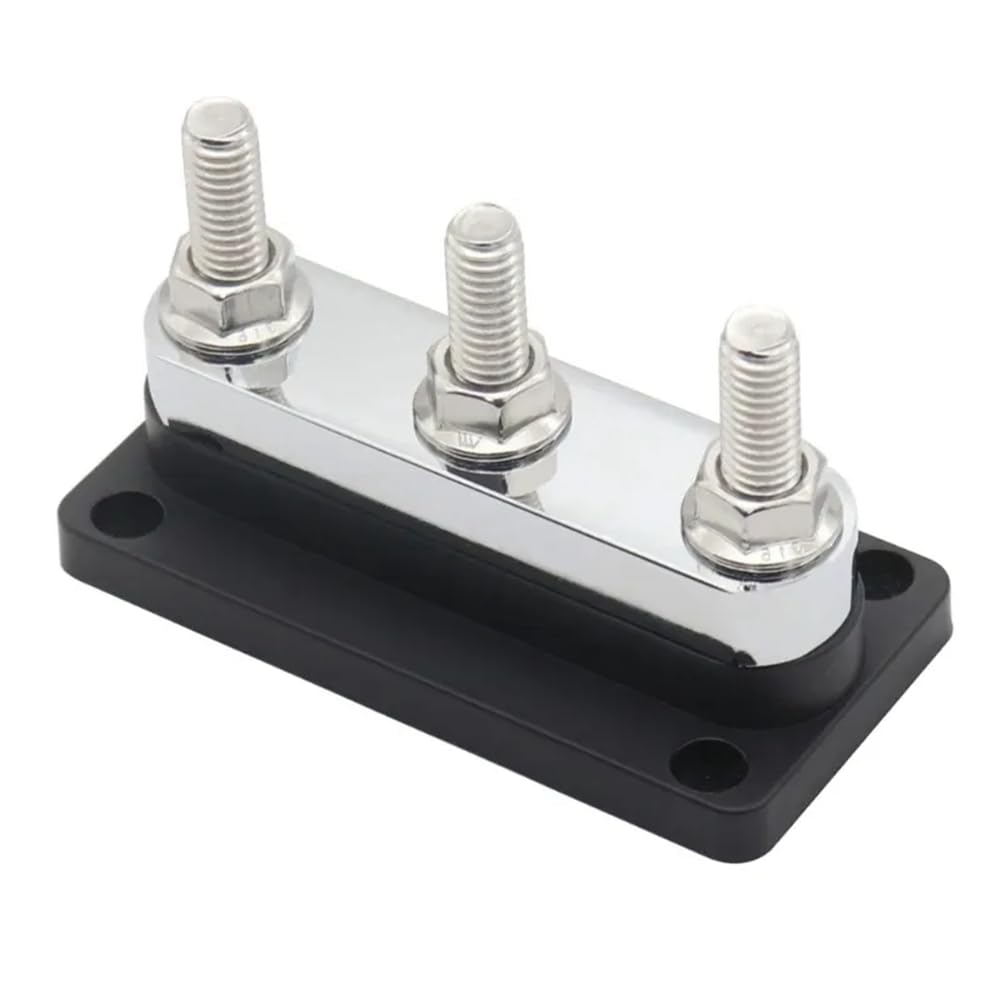 Sbarra Collettiva da 600 A, 3 Perni, Morsettiera In Rame Ad Alta Corrente M10 con Coperchio per Corrente Continua 12-48 V