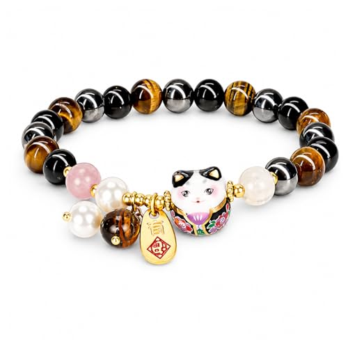 Bracelet obsidienne Feng Shui pour femme en pierre naturelle protectrice