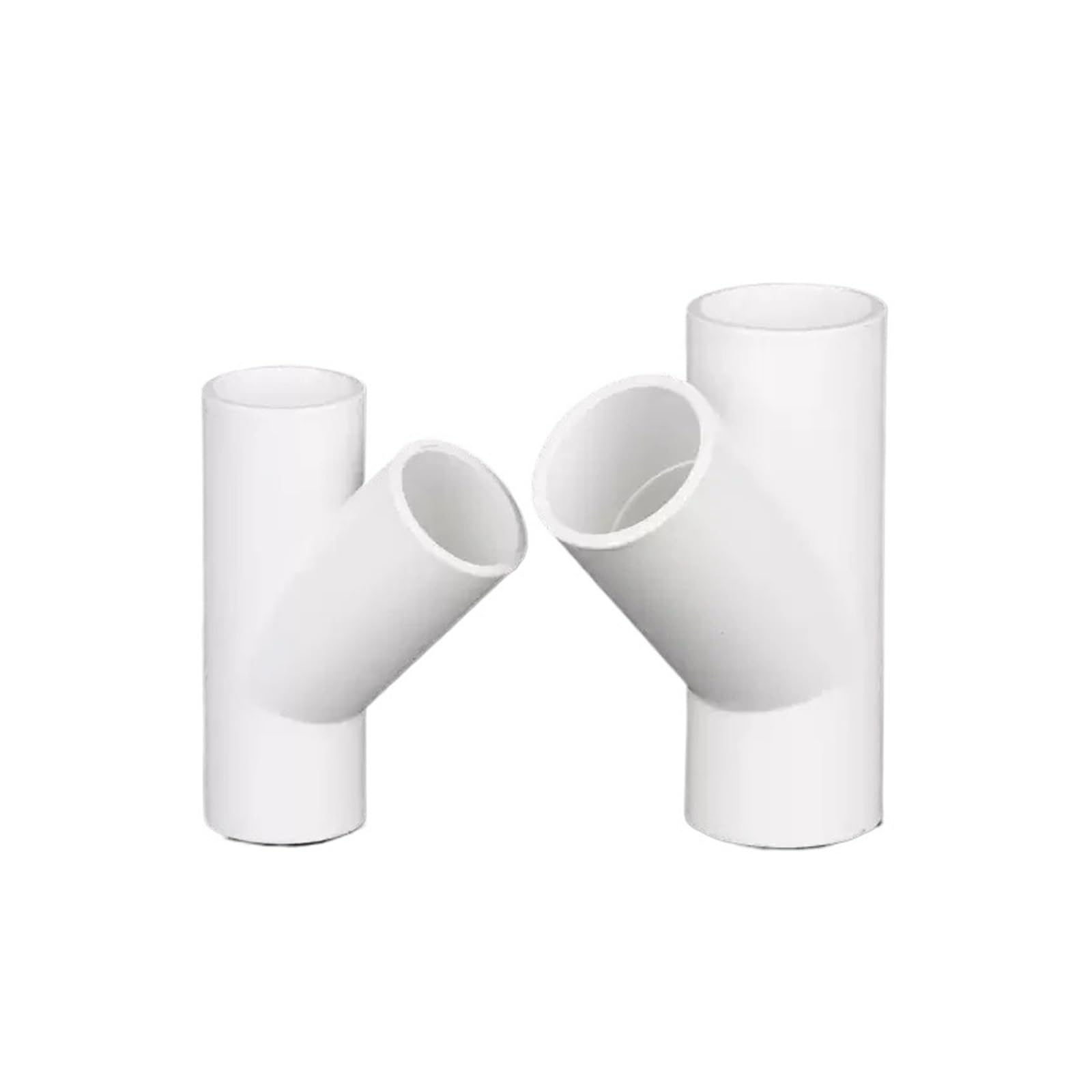 1 STÜCK Weißes PVC 45-Grad-T-Stück Wasserversorgungsrohr Gartenbewässerung Bewässerungsarmaturen 20/25/32/40/50/63/75/90/110/160 mm(110MM_1 PCS)