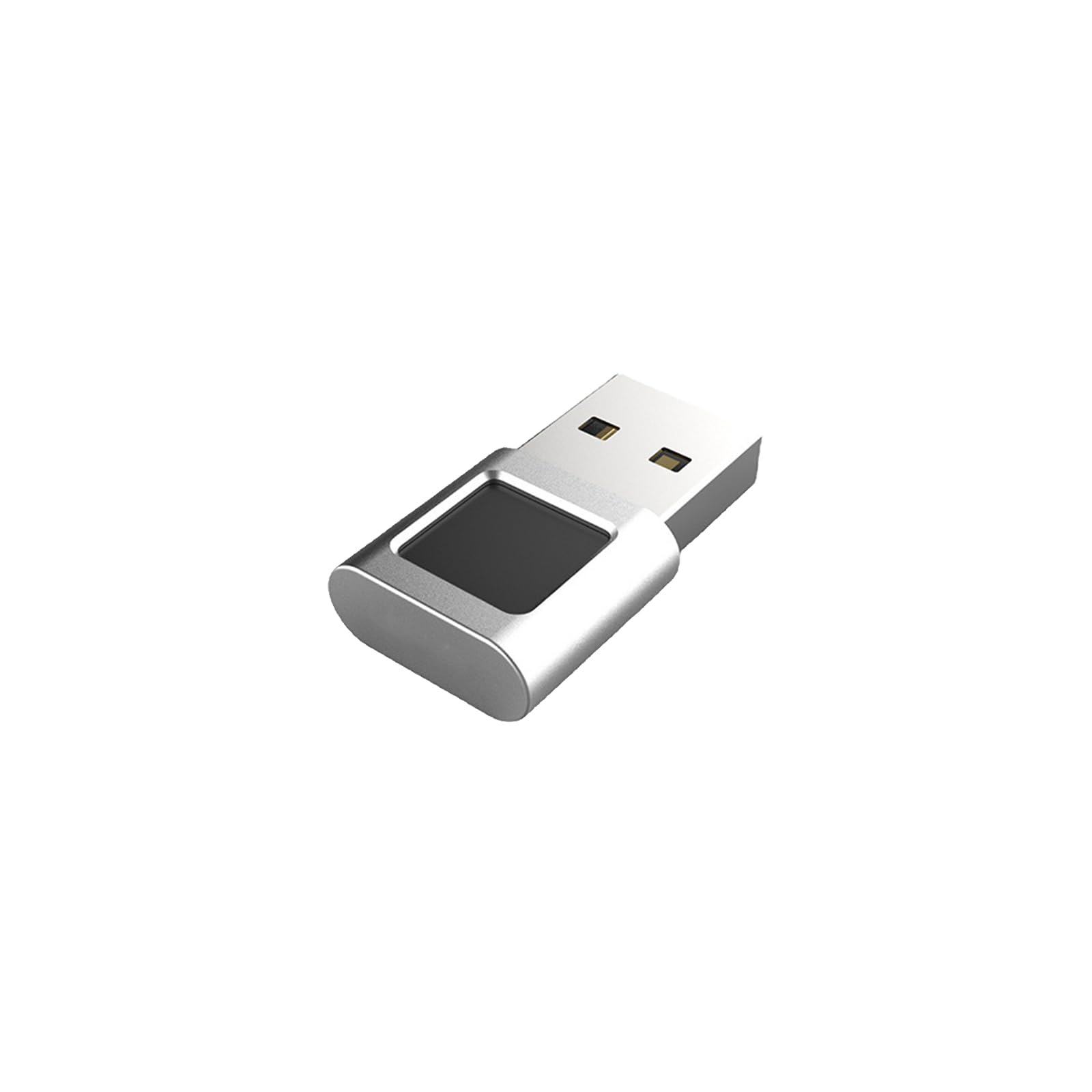 Lettore di impronte digitali USB, scanner biometrico in lega di zinco color argento, con touch a 360 gradi per PC e laptop per Windows 10 11 Hello, Plug and Play per accedere rapidamente