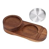 2-in-1-Design: Der Zigarren-Aschenbecher-Untersetzer aus Holz vereint die beiden Lebensfreuden Zigarre und Whisky in einem luxuriösen, edlen Retro-Look.