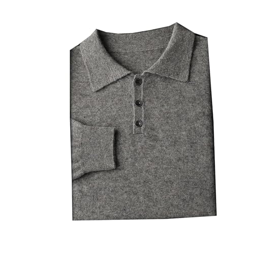 Men Winter Cashmere Sweater Cashmere Knitwear Basic Pullover Casual Bottom Top Gray