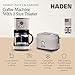 Haden 12 Cup Programmable Drip Coffee Maker Coffee Machine Bundled with Dorset 2 Slice Wide Slot Stainless Steel Toaster, Putty & Chrome