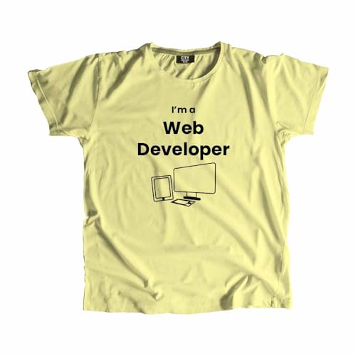 T-shirt Web Developer jaune beurre une idée cadeau originale pour programmeur