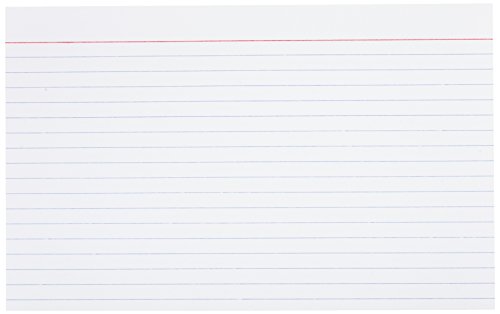 Amazon Basics Ruled Lined Index Note Cards, 500 Count, 5 Pack Of 100, White, 5 In X 8 In #TOP2