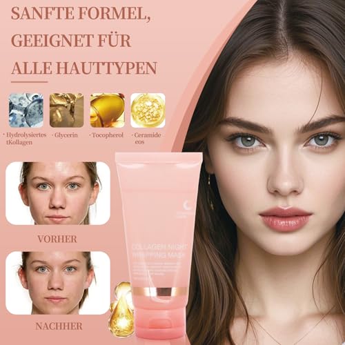 Collagen Night Wrapping Mask, Collagen Maske Gesicht Overnight, Kollagen Maske Overnight, Overnight Maske Gesicht, Peel Off Maske Gesicht, Collagen Mask, Collagen Maske Overnight, Bio Collagen Mask – Bild 6