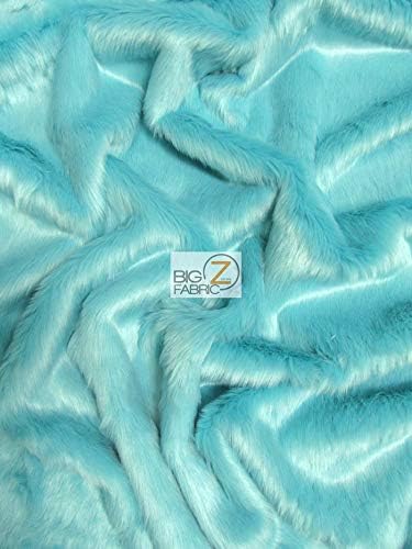 Ecoshag™ Short Shag Faux Fur Fabric Sold by The Yard DIY Coats Costumes Scarfs Rugs Accessories Fashion (Turquoise)