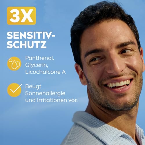 NIVEA SUN Sonnenschutz LSF 50+, parfümfreie Gesichtscreme für empfindliche Haut, atmungsaktive Sonnencreme mit 98% UVB-Schutz, Breathable UV Gesicht Sensitiv (40 ml)