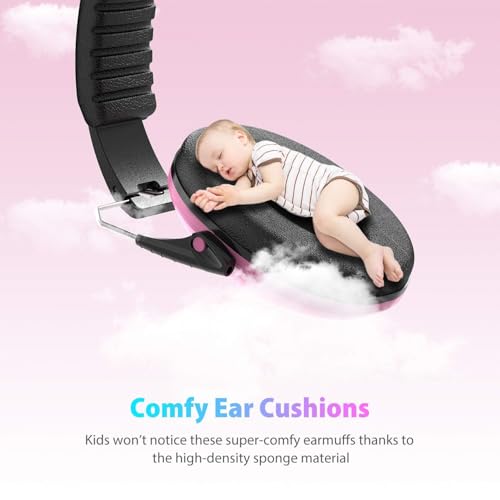Dr.meter Ear Muffs for Noise Reduction: EM100 27.4SNR Kids Noise Cancelling Headphones with Adjustable Headband - Adults Kids Ear Protection for Monster Truck Concert Autistic Sensory 2PACK