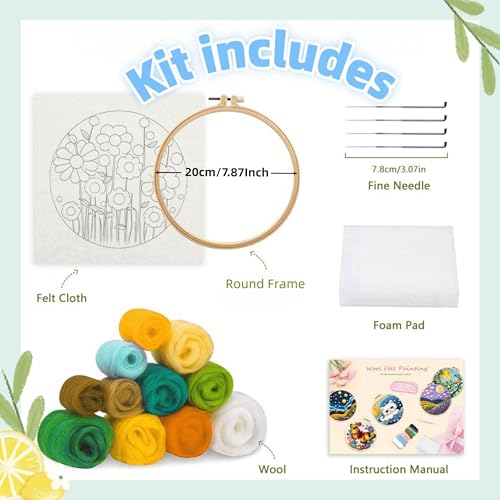 Image of SARBUTER Needle Felting Kits, DIY Wool Felt Starer Needle Felting Kits for Beginners ，Suitable for Giftware Home Decoration (Sailboat)