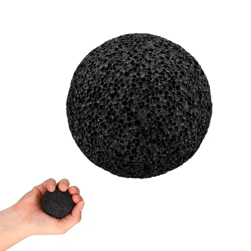 Boule à Callosités Noire pour Main, Anti-Transpirant Boule à Prise Lunaire Roche Callosités pour Conditionnement Peau Entraînement Prise Outil Fidget Anti-Sueur Entraîneur