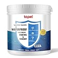 Tapel Water-Based Liquid Rubber Waterproof Sealant RV Roof Coating - White 35oz for 2m² (Single Coat) - Waterproof Rubber Paint Indoor & Outdoor for Leaks, Cracks & Roof Repair - Easy to Apply