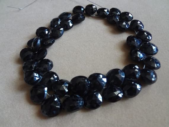 Spinelle noire facettée 11mm, finis les bijoux ternes avec ces cœurs