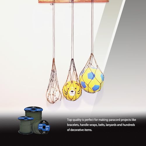 Abma Cord Paracord 3mm 3 Strands Parachute Cord 100% Nylon Rope - Max. 192kg (425lbs)