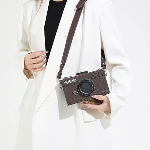 Sac à main forme appareil photo pour un look original sans douleur à l'épaule