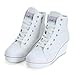 Hurriman Wedge Sneakers for Women, High Heel Platform High Top Canvas Shoes Lace up Zipper Fashion Sneakers, Tenis Zapatos de Cuña Plataforma Tacón para Mujer, Suitbale for Y2K & Harley Quinn Cosplay