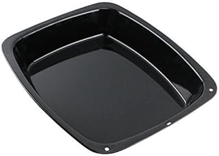 Spares2go Large Vitreous Enamel Roasting Tin Oven Baking Tray