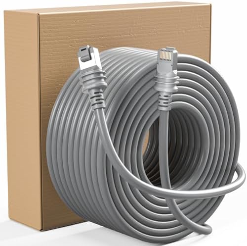Tckasdj Starlink Gen 3 Kabel 40m, Wasserdichte Starlink Ethernet Kabel für Starlink Standard V5/4/4X/Gen 3, Ersatz-Starlink verlängerung Kabel