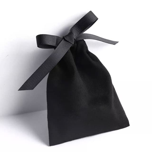 Czarne flanelowe torby prezentowe 7 x 9 cm 11 x 14 cm 18 x 30 cm opakowanie 50 rzęs do makijażu peruki do włosów zamsz woreczek ze sznurkiem - głęboki szafir, 10 x 15 cm