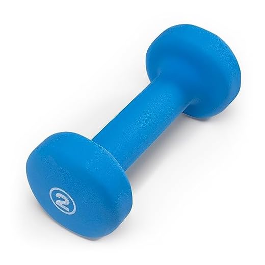 Marcy Neoprene Dumbbell, Single Piece, 2-lb, Azure