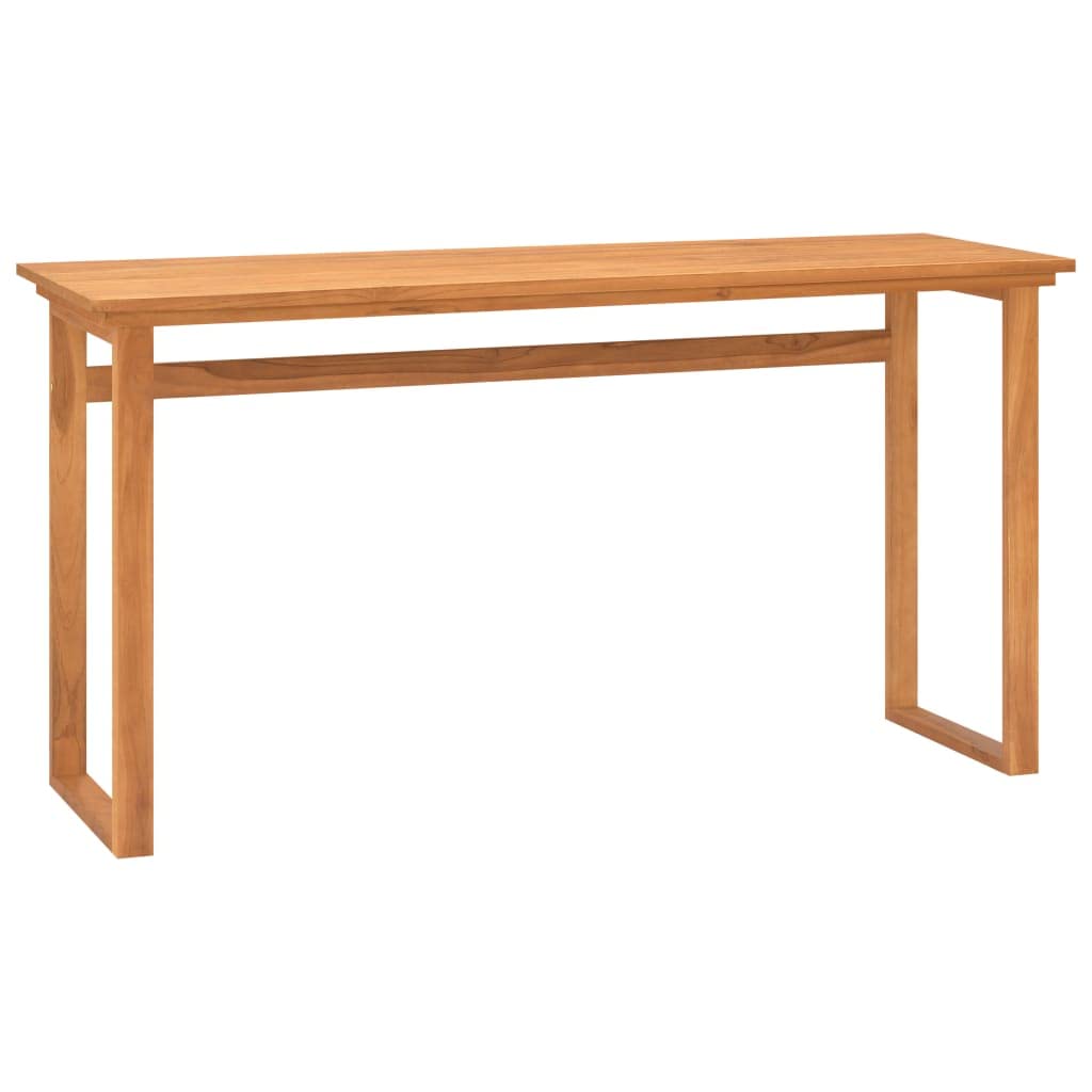 Scrivania 120 x 45 x 75 cm, in legno massello teak, scrivania segretaria, scrivania per computer, design salvaspazio, ideale per l'ufficio di casa
