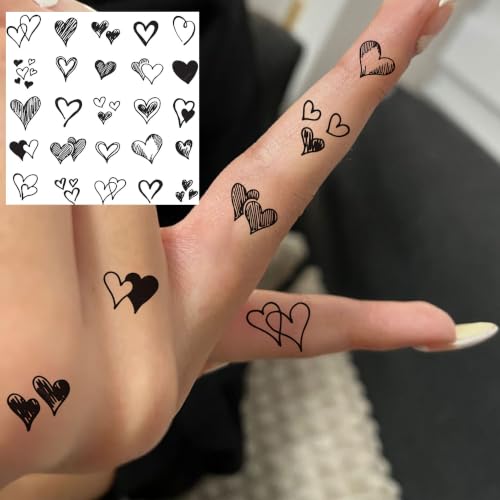 Image of 180+ PCS Bilizar 12 Sheets Small Infinity Smile Temporary Tattoos For Men Women Adults Hand Finger Tattoo Sticker, Realistic Arrow Crescent Moon Fish Fake Tattoos Ear Neck Tatoos Long Lasting Decals