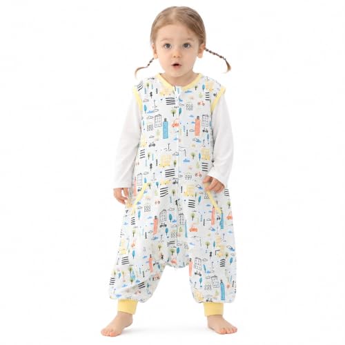 Image of HOMEAL Sleep Sack, 2t-3t Toddler Sleeping Sack with Legs, Sleeveless Baby Sleep Sack for Early Walkers