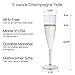 US Acrylic Plastic Reusable Champagne Flute (Set of 12) Clear 5oz Stems | BPA-Free, Shatterproof, Made in USA | Top-Rack Dishwasher Safe