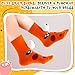 Jamntower Crazy Silly Funny Wacky Socks Monster Socks 3D Eyes Novelty Fashion Cartoon Fuzzy for Gifts, Party Costume(Red,S,Quirky)
