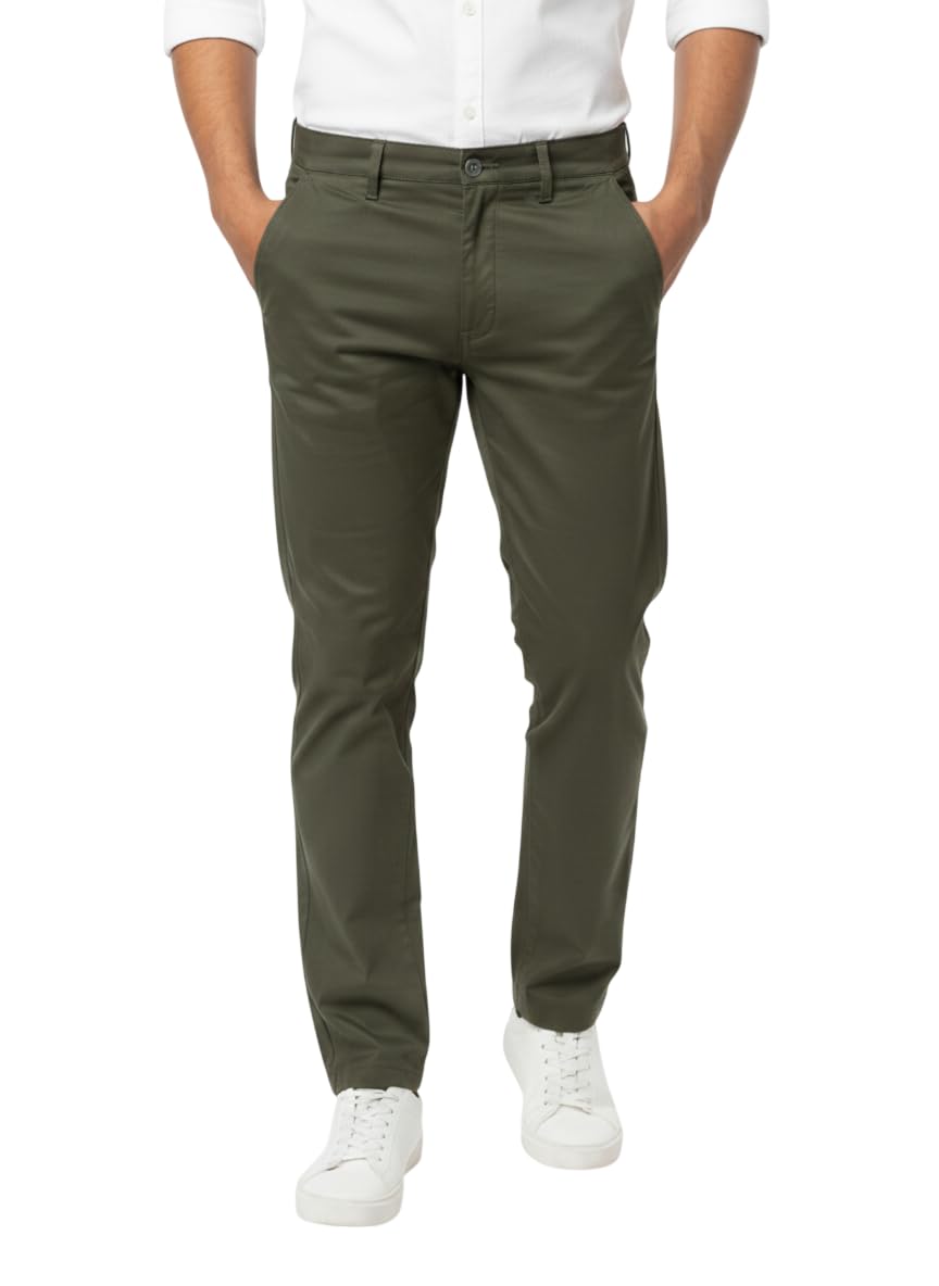 steple denims Men’s 100% Cotton Formal Pant | Regular Fit Office Trousers for Men | Non-Stretch Solid Casual Pants | Comfortable-picture-33