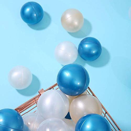 PlayMaty Ball Pit Balls - Colorful Pearl Colors Phthalate Free BPA Free Plastic Ocean Pool Crush Proof Stress Balls for Kids Playhouse Ball Pool Pit Accessories Pack of 100 - Thumbnail 6