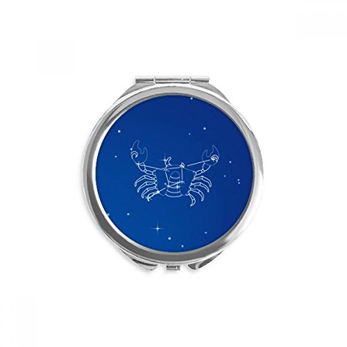 Miroir rond portable Cancer constellation star univers pour retouche rapide