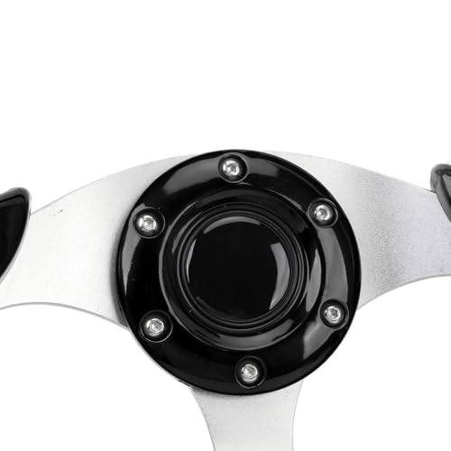 13-Zoll-Sportlenkrad Im Rennstil mit Verbessertem Grip, für Pumaterial, Leichtgängiger Handhabung, Einfacher Installation, Geeignet für die Meisten Fahrzeuge und Rennwagen, für