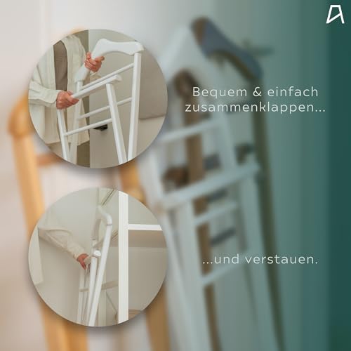 Herrendiener Staboos aus massivem Holz, klappbar und handgefertigt
