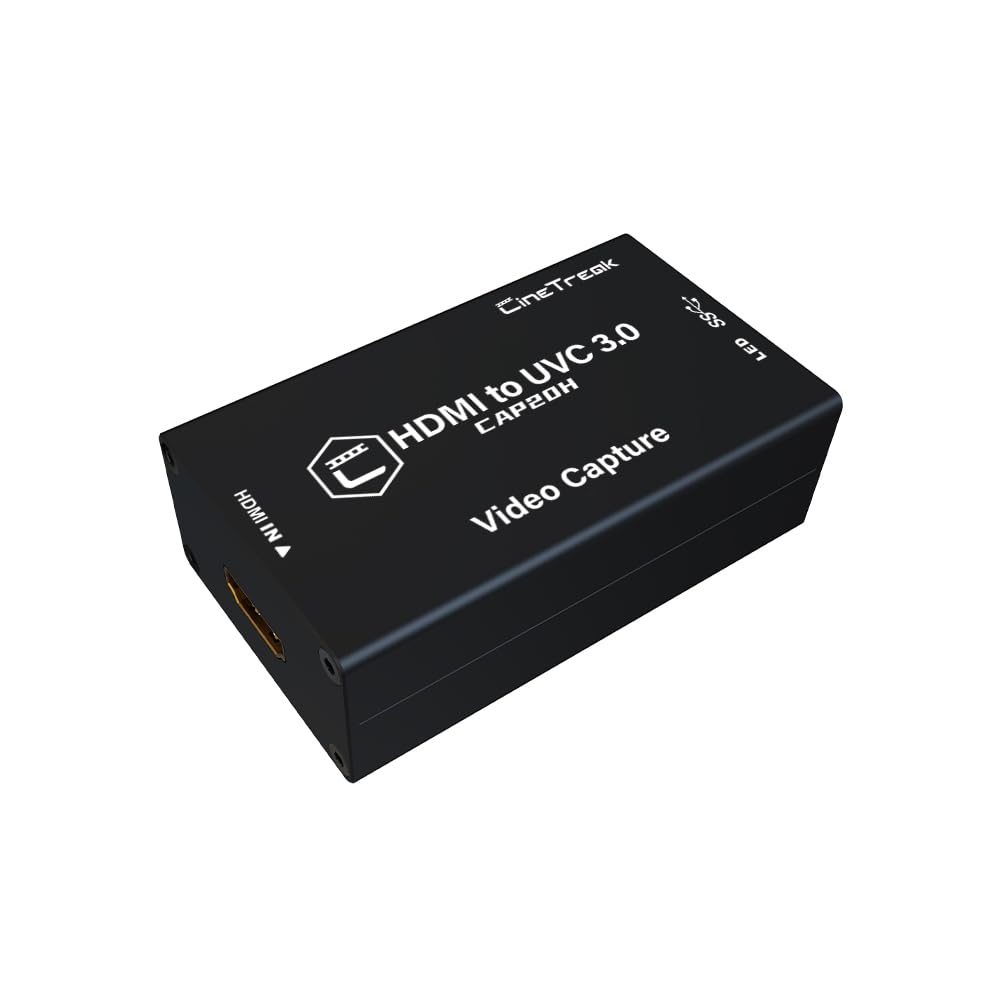 CINETREAK CAP20H - Captura de video HDMI a USB 3.0, tarjeta de captura de transmisión en vivo, captura de video sin comprimir 1080p60, salida 3D Lut PS5/PS4/OBS/PC