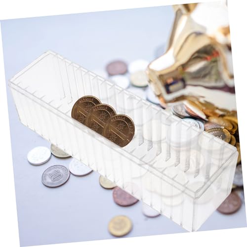 Caja plástica transparente para monedas con 20 ranuras miniatura 5