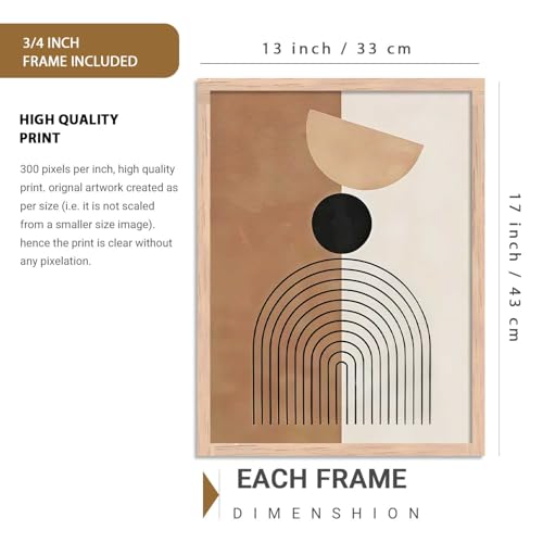 Image of kotart Painting Boho Wall Art Home Decoration Paintings With Frame For Living Room Bed Room Hotel Wall Decor Digital Reprint Set Of 6 (13X17 inch)