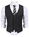 Produktbild COOFANDY Herren Weste Anzugweste V-Ausschnitt Ärmellose Herren Western Weste Basic Smoking Herren Anzug Weste Business HochzeitDunkel GrauM
