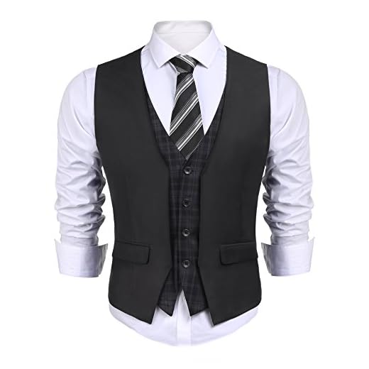 COOFANDY herr väst väst herr väst plagg v-ringad ärmlös western slim fit kostym business bröllop