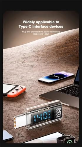 Image of WISTAR PD 140W Type C to Type C Adapter Digital Display OTG 40Gbps High Speed Transfer 8k@60Hz Screen Transmit Charging USB C Converter