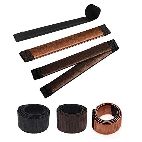 Hair Bun Styling,Donut Bread Maker, Bandeja de Moda para el Cabello, Accesorios para Bandas para el Cabello,3 pcs Mujeres pelo Moño Francés(Marron oscuro) Cover
