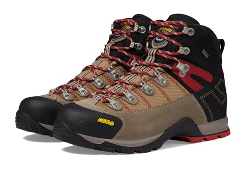 ASOLO Men's FUGITIVE GTX Water-Resistant Breathable Suede Nylon Trekking Low Ankle Hiking Boots | Toe Rubber Cap, Wool/Black, 9