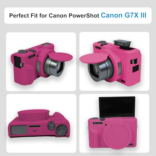 Funda para cámara Canon Powershot G7x Mark III silicona roja miniatura 2