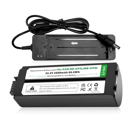 OHZHAO Upgrade 2500mAh NB-CP2L CP1L Akku + Ladegerät Adapter für Canon Fotodrucker Selphy CP1500, CP1300, CP1200, CP910, CP900, CP820, CP810, CP800, CP520, CP510, CP500, CP100