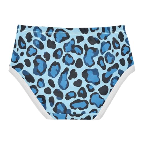 ZZKKO Blue Leopard Girls Underwear Toddler Panties for Girls Comfort Brief Size 2-8T2