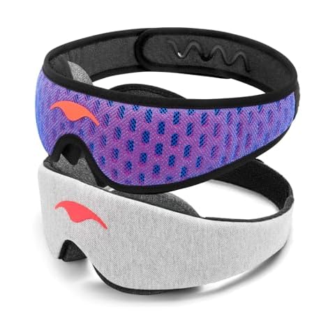 Manta Sleep Pro Sleeper Bundle - Manta Sleep Mask + Manta Pro Sleep Mask - 100% Total Blackout, Fully Adjustable, Zero Eye Pressure Eye Mask for Sleeping, Travels and Nap Cover