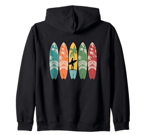 Tavola da surf colorata per uomini, donne, bambini, surf, surf, surf Felpa con Cappuccio
