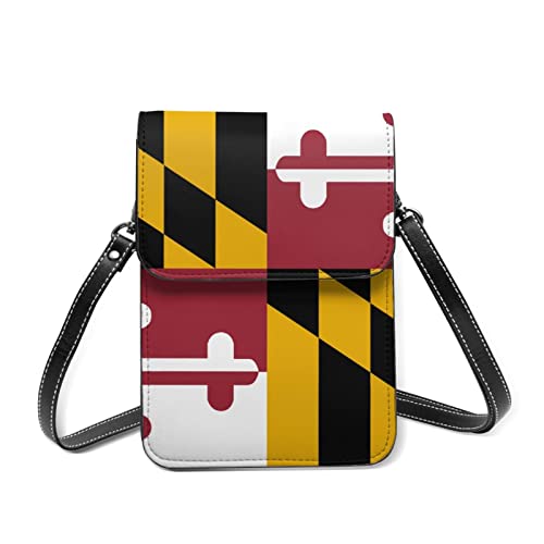 flag of maryland Crossbody Cell Phone Bag cute Purse Bags with Shoulder Strap Holder Wallet For Women Handbag MINI Phone Bag Passport Purse Lightweight