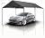 Carport, 10x20ft Heavy Duty Portable Garage, Car Port with Storage Shed, Car Canopy Car Tent with Steel Frame All-Season Tarp for Car, Truck, Boat, Party (B-Gray)
