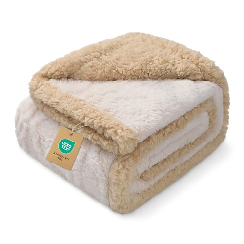 Luciphia Waterproof Blanket for Queen Bed Reversible Fleece Couch Cover